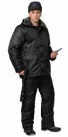 Костюм Охранник зимний: куртка длинная, полукомбинезон чёрный