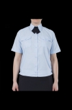 Блуза полиции женская светло-голубая с коротким рукавом на резинке