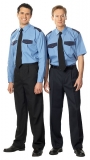 Сорочка мужская «Охранник» с коротким рукавом, голубая с синей отделкой