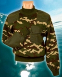 Камуфлированный свитер с накладками Лес