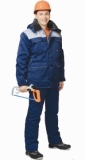 Костюм «ПРОФЕССИОНАЛ» зимний: куртка длинная, брюки синий с серым