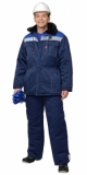 Костюм Легионер: куртка длинная, брюки темно-синий с васильковой кокеткой