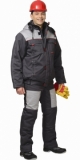 Костюм Фаворит зимний: куртка короткая, полукомбинезон тёмно-серый с серым