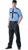 Рубашка охранника короткий рукав синяя
