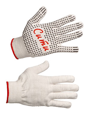Трикотажные перчатки с точечным ПВХ-покрытием «Сити» (13 класс)