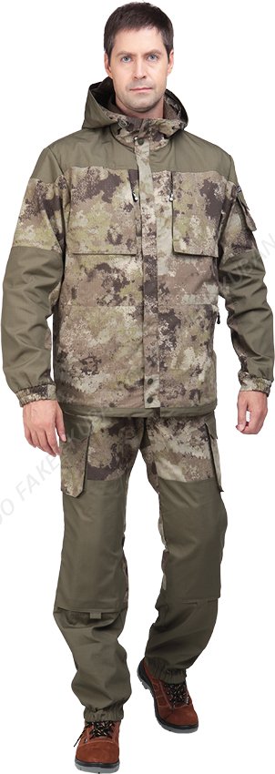 Костюм Перевал камуфлированный (куртка+брюки) для активного отдыха